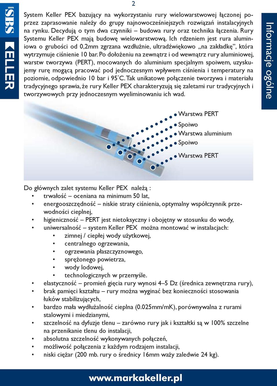 Ich rdzeniem jest rura aluminiowa o grubości od 0,2mm zgrzana wzdłużnie, ultradźwiękowo na zakładkę, która wytrzymuje ciśnienie 10 bar.
