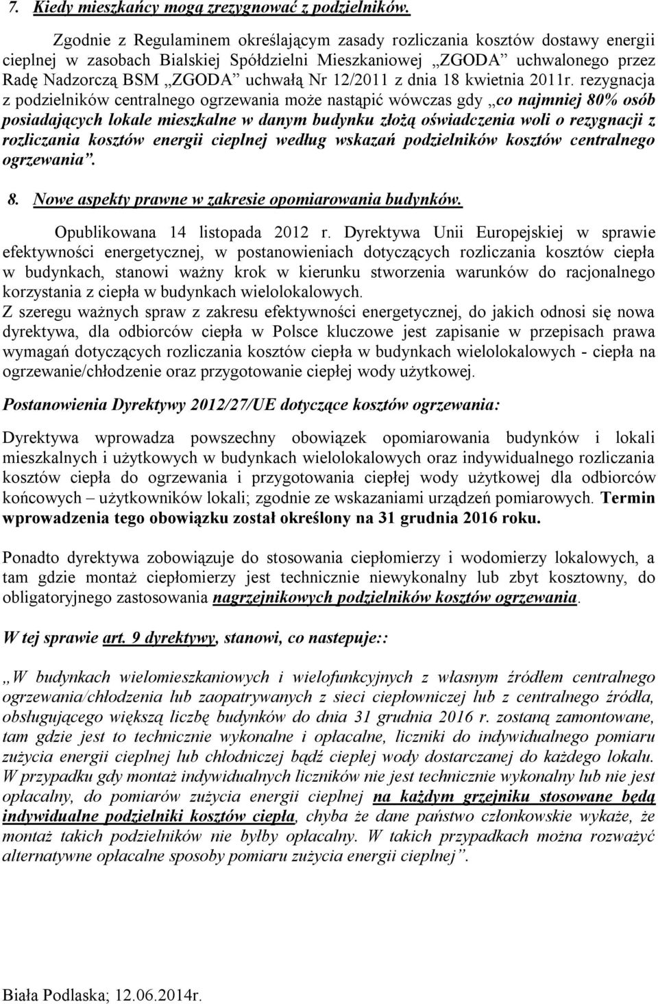 12/2011 z dnia 18 kwietnia 2011r.