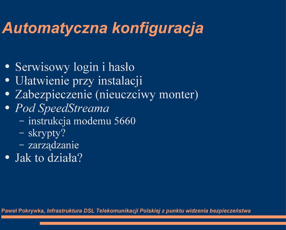 Zabezpieczenie (nieuczciwy monter) Pod