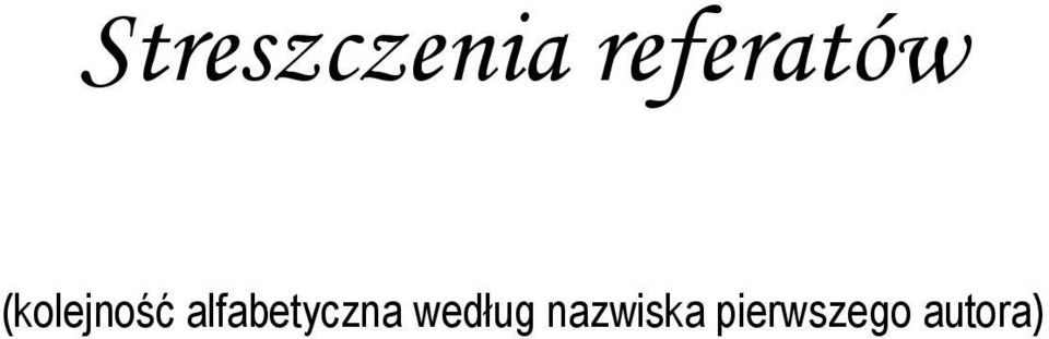alfabetyczna według