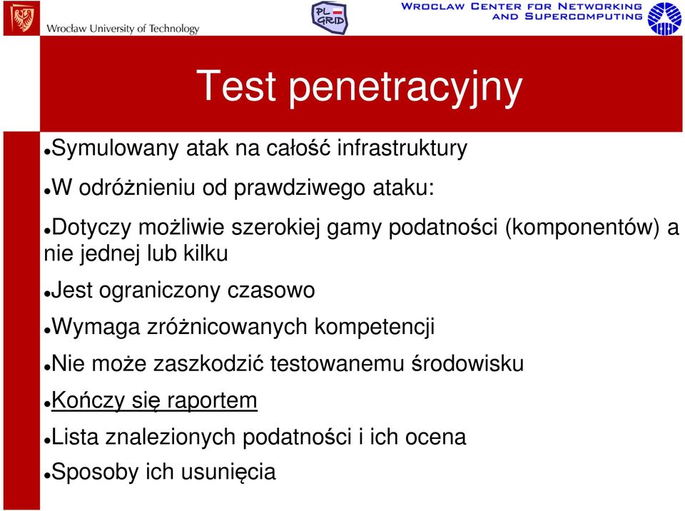 Jest ograniczony czasowo Wymaga zróżnicowanych kompetencji Nie może zaszkodzić