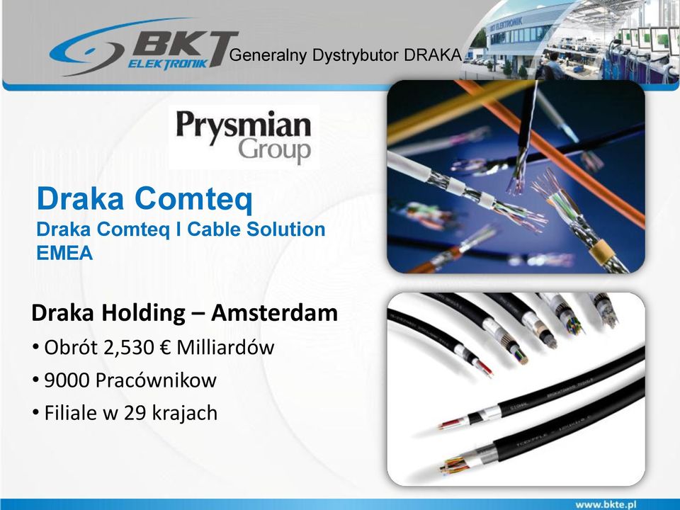 EMEA Draka Holding Amsterdam Obrót