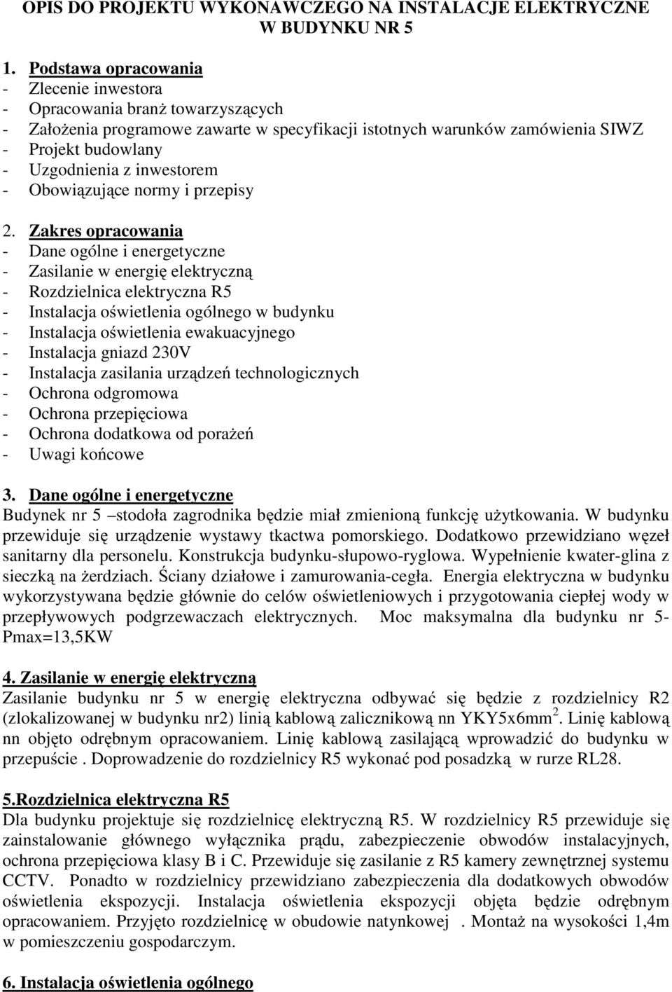 inwestorem - Obowiązujące normy i przepisy 2.