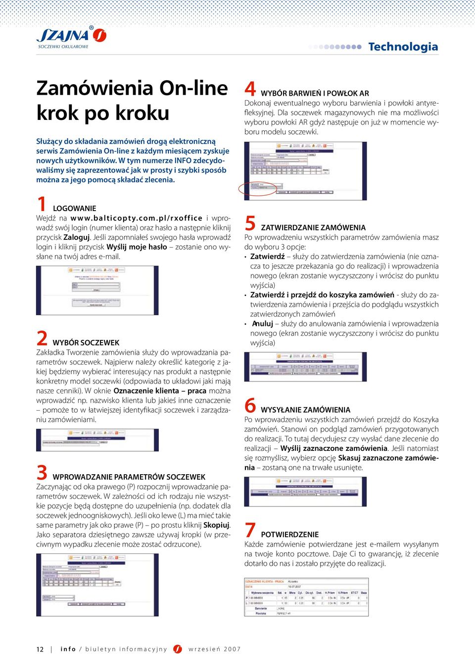 4 WYBÓR BARWIEŃ I POWŁOK AR Dokonaj ewentualnego wyboru barwienia i powłoki antyrefleksyjnej.