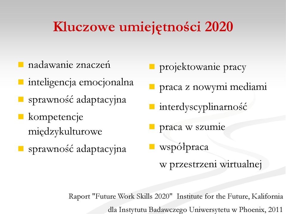 interdyscyplinarność praca w szumie współpraca w przestrzeni wirtualnej Raport "Future Work