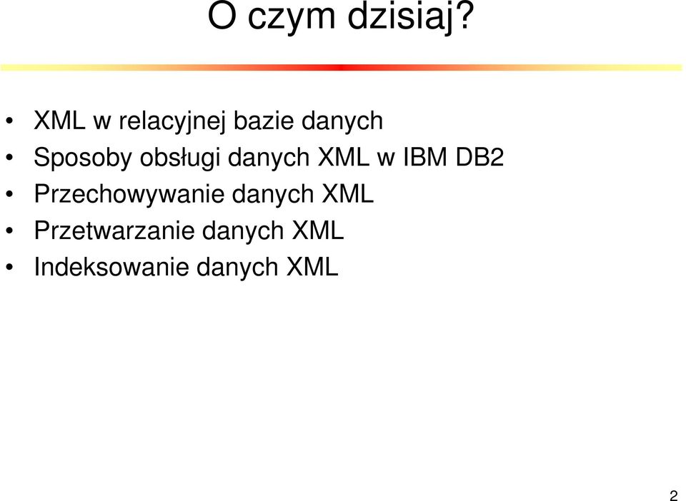 obsługi danych XML w IBM DB2