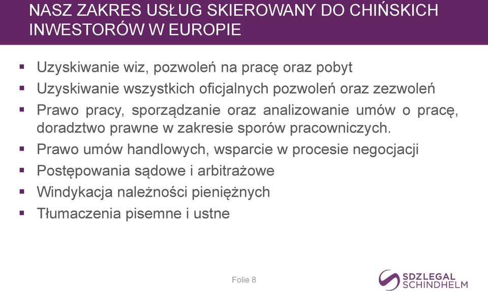 umów o pracę, doradztwo prawne w zakresie sporów pracowniczych.