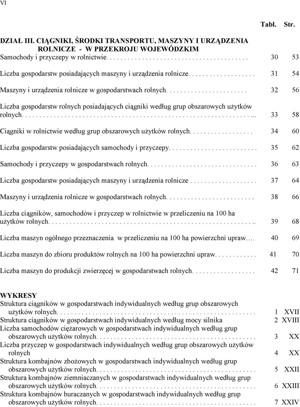 ...................... 32 56 Liczba gospodarstw rolnych posiadających ciągniki według grup obszarowych użytków rolnych................................................................... 33 58 Ciągniki w rolnictwie według grup obszarowych użytków rolnych.