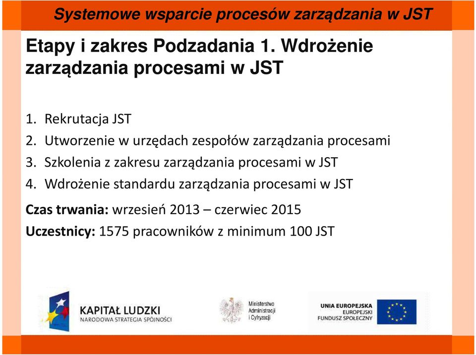 Szkolenia z zakresu zarządzania procesami w JST 4.