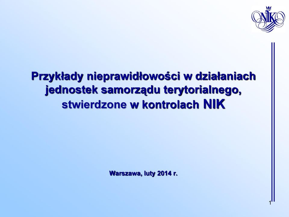 terytorialnego, stwierdzone w