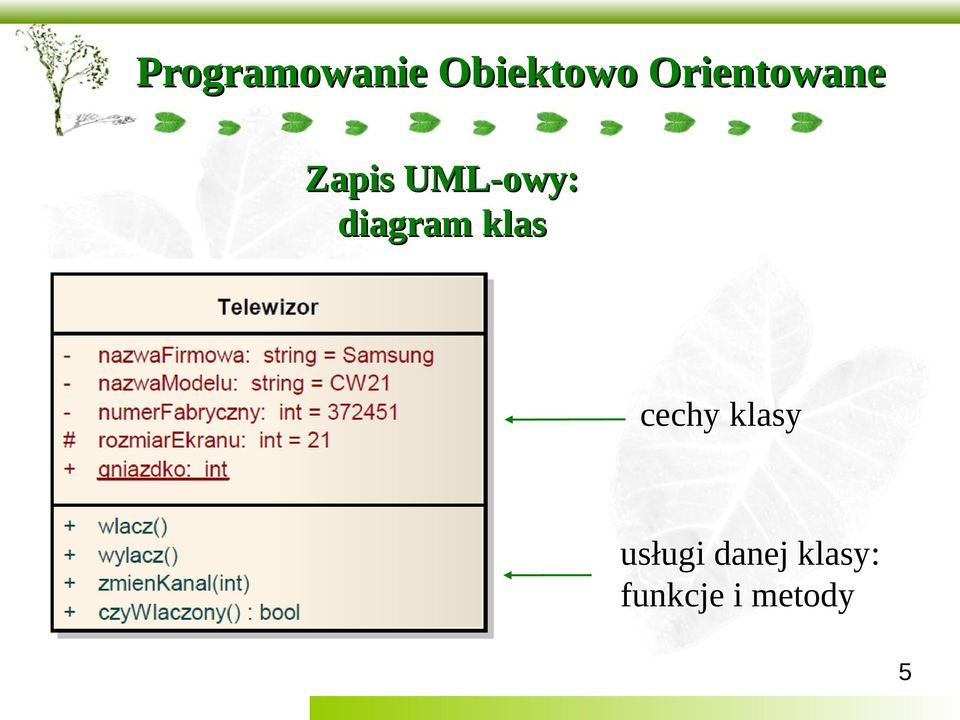 diagram klas cechy klasy