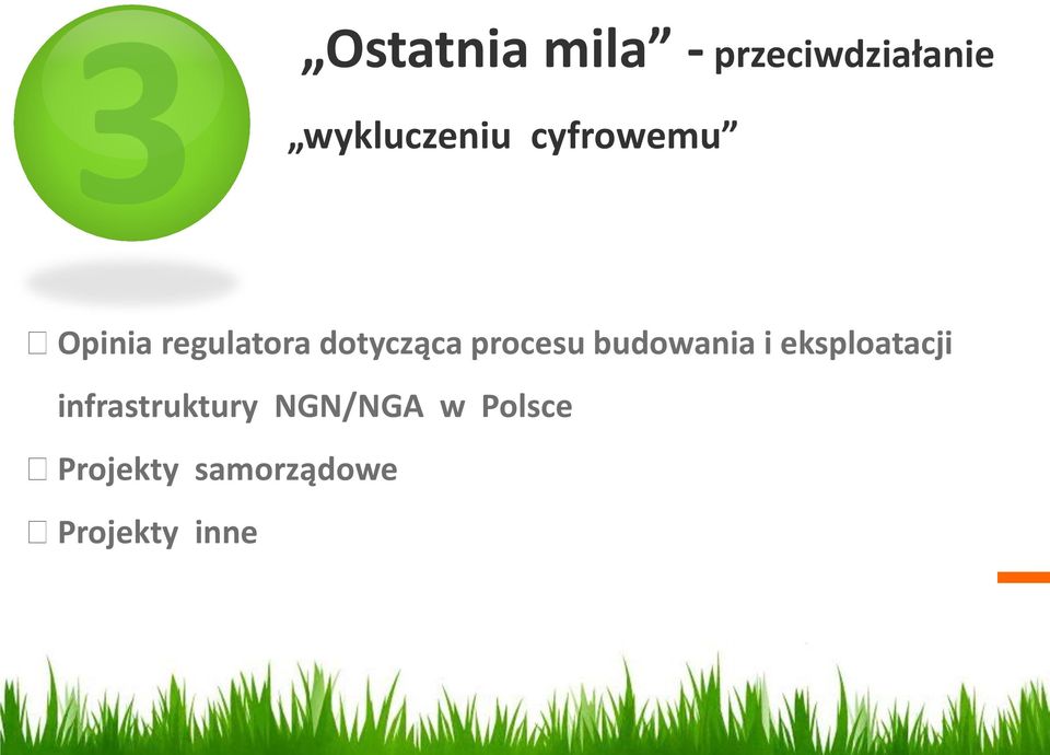 budowania i eksploatacji infrastruktury
