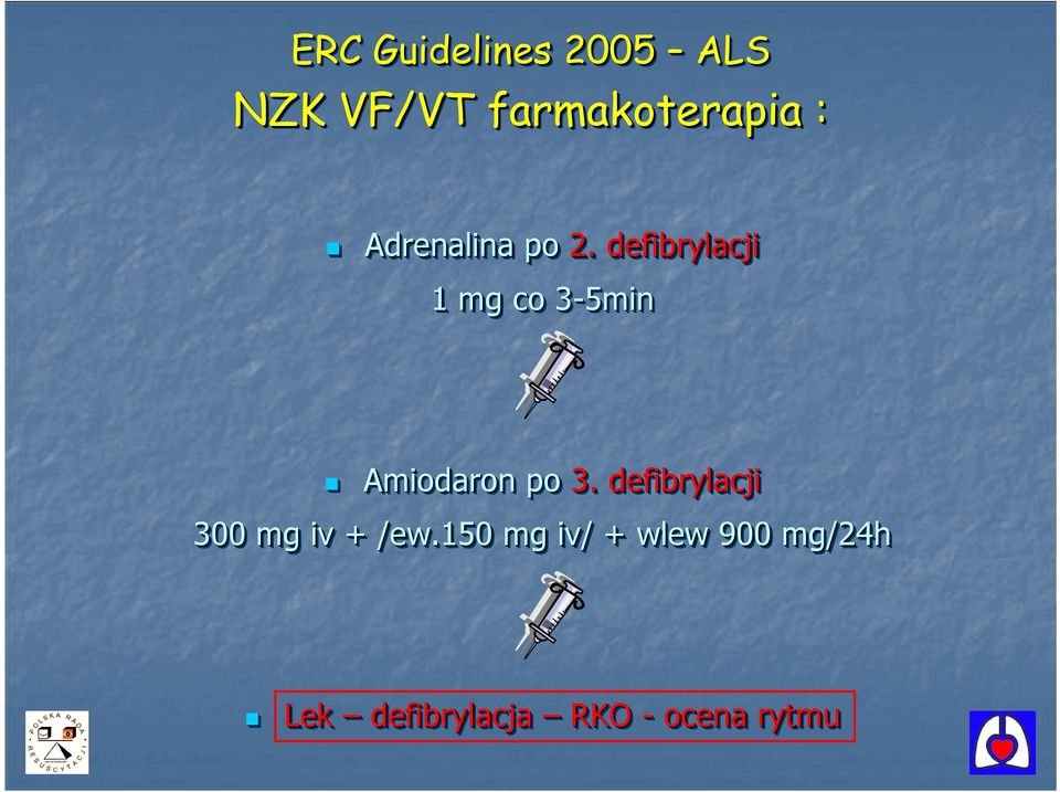 po 3. defibrylacji 300 mg iv + /ew.
