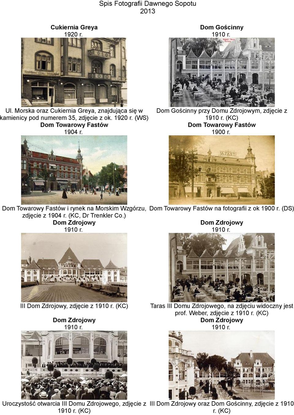 (DS) zdjęcie z 1904 r. (KC, Dr Trenkler Co.) Dom Zdrojowy Dom Zdrojowy III Dom Zdrojowy, zdjęcie z (KC) Dom Zdrojowy Taras III Domu Zdrojowego, na zdjęciu widoczny jest prof.