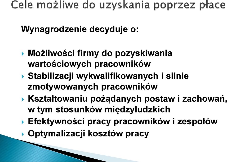 pracowników Kształtowaniu pożądanych postaw i zachowań, w tym stosunków