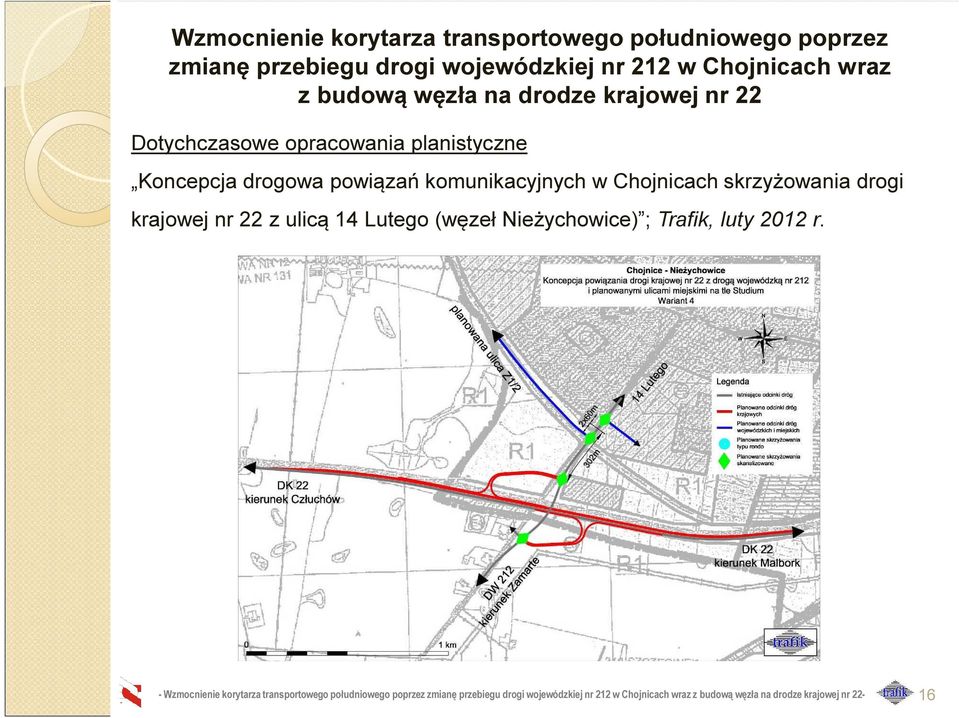 skrzyżowania drogi krajowej nr 22 z ulicą 14