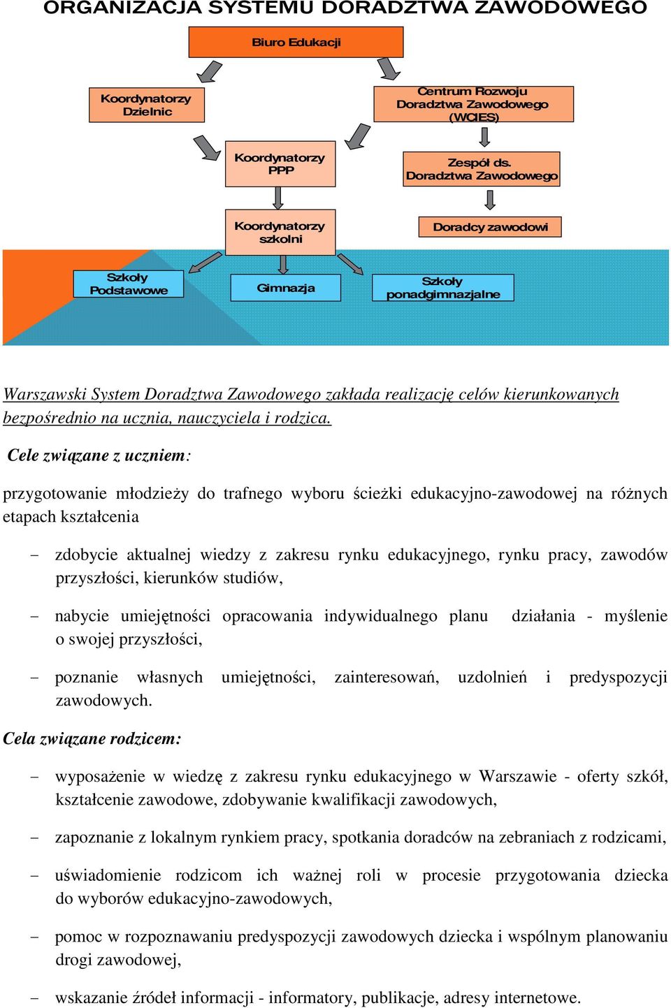 bezpośrednio na ucznia, nauczyciela i rodzica.