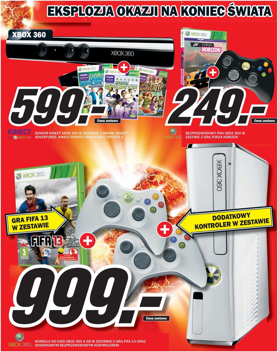 HORIZON GRa FiFa 13 w zestawie DoDatkowY kontroler w zestawie KONSOLA DO GIER
