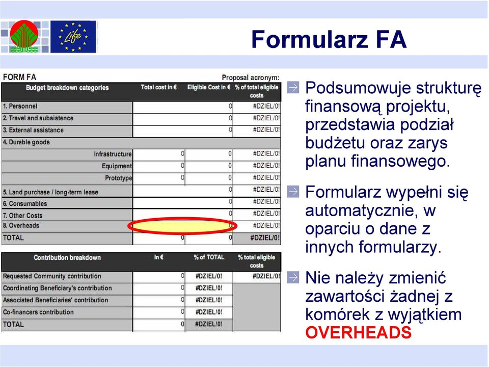Formularz wypełni się automatycznie, w oparciu o dane z innych