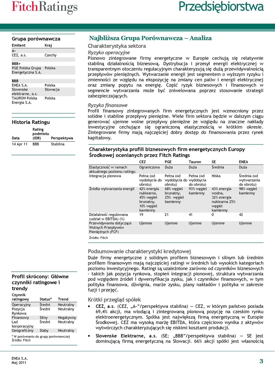 BBB Slovenske elektrarne, a.s. TAU
