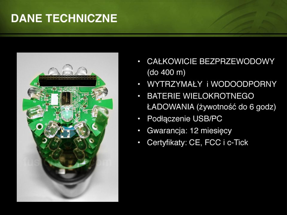 ŁADOWANIA (żywotność do 6 godz) Podłączenie USB/PC