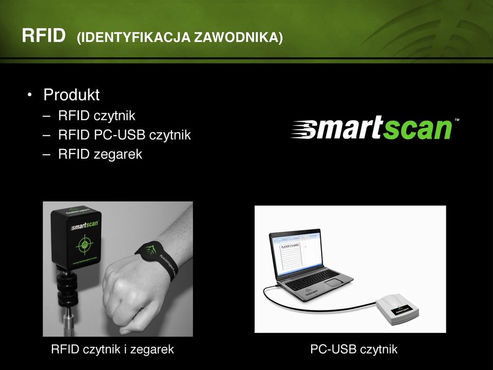 PC-USB czytnik RFID zegarek