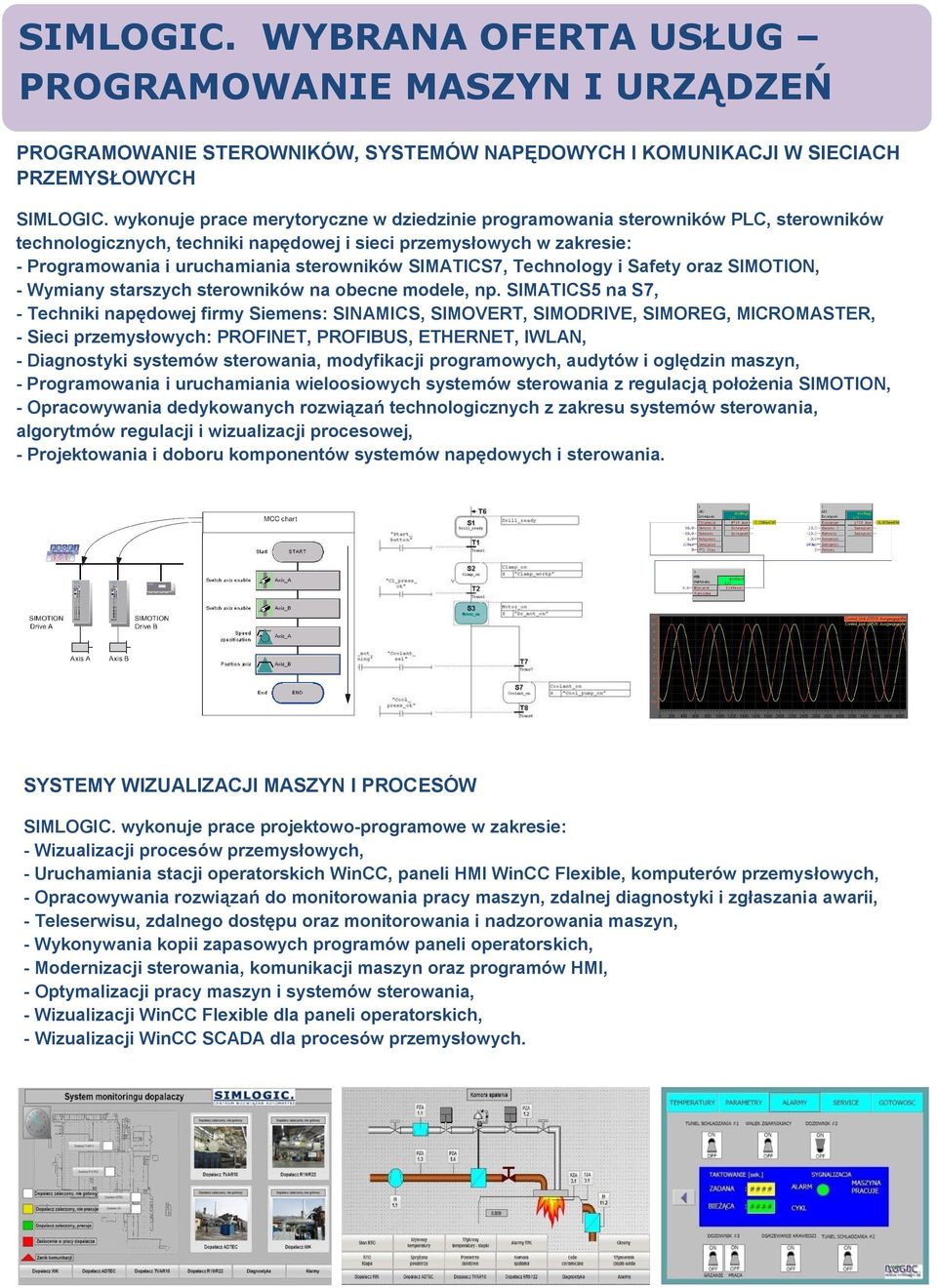 SIMATICS7, Technology i Safety oraz SIMOTION, - Wymiany starszych sterowników na obecne modele, np.