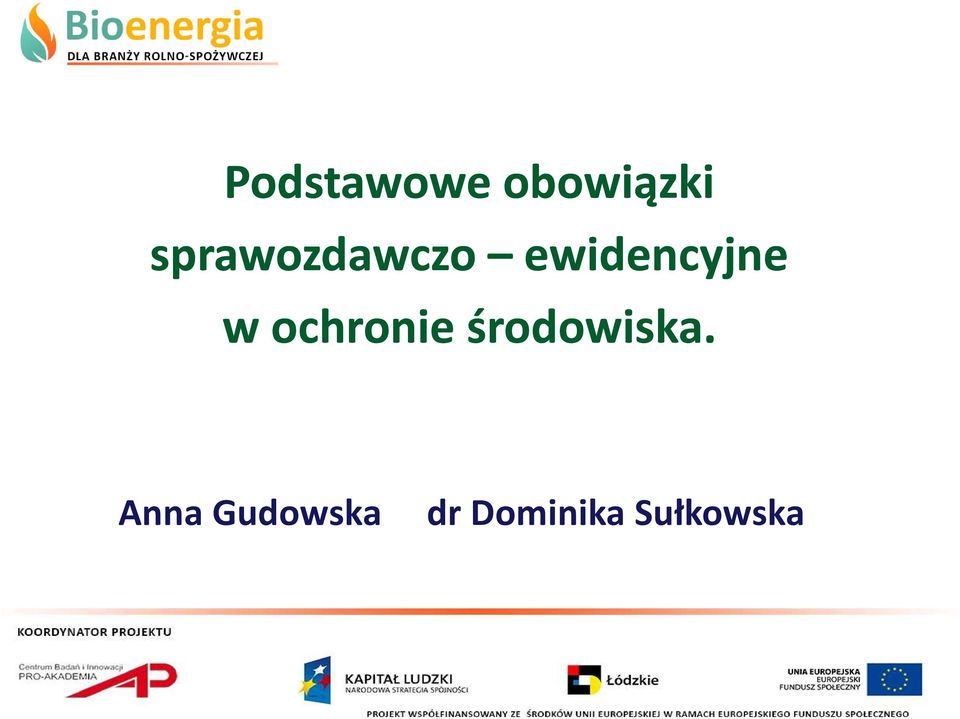 w ochronie środowiska.