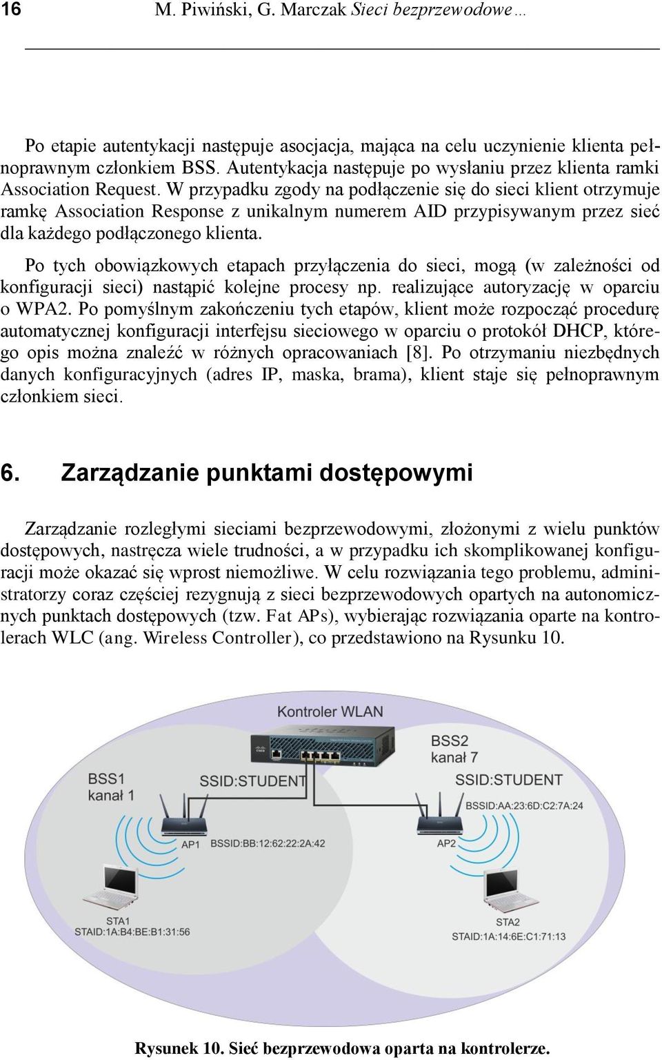 W przypadku zgody na podłączenie się do sieci klient otrzymuje ramkę Association Response z unikalnym numerem AID przypisywanym przez sieć dla każdego podłączonego klienta.