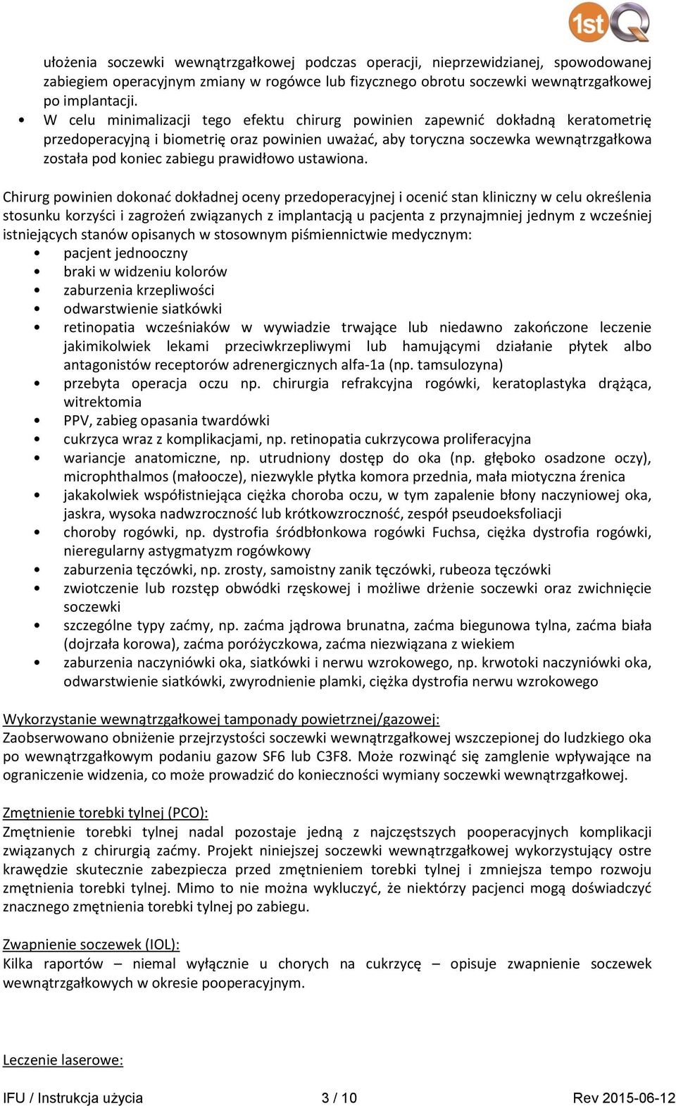 prawidłowo ustawiona.