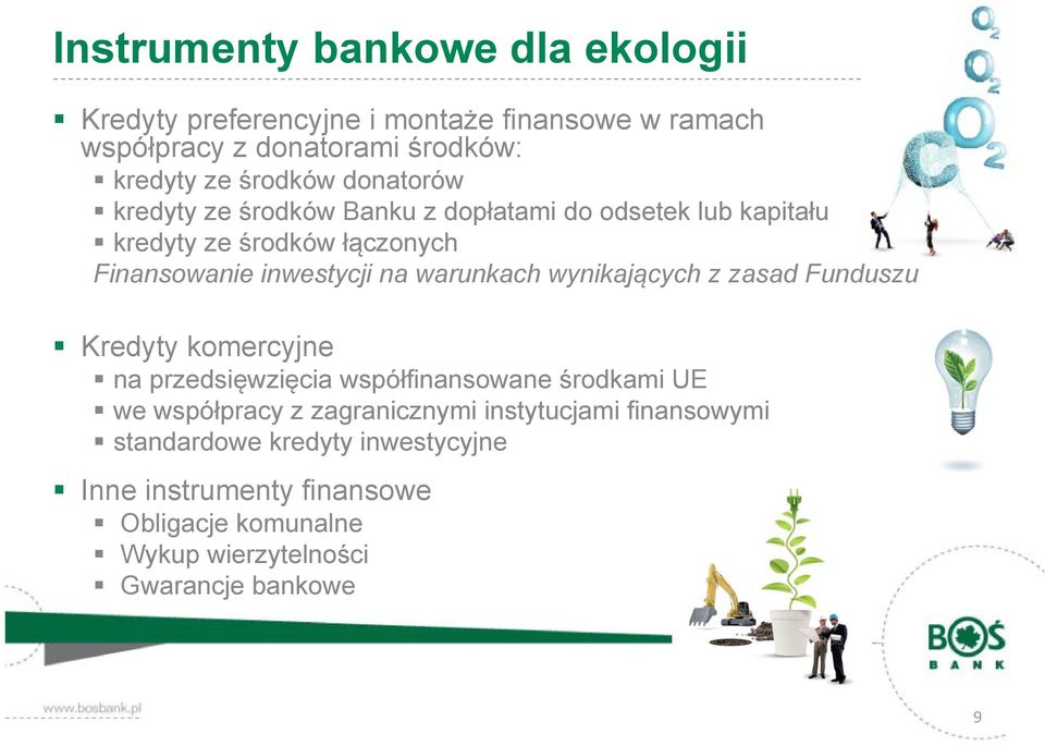 wynikających z zasad Funduszu Kredyty komercyjne na przedsięwzięcia współfinansowane środkami UE we współpracy z zagranicznymi