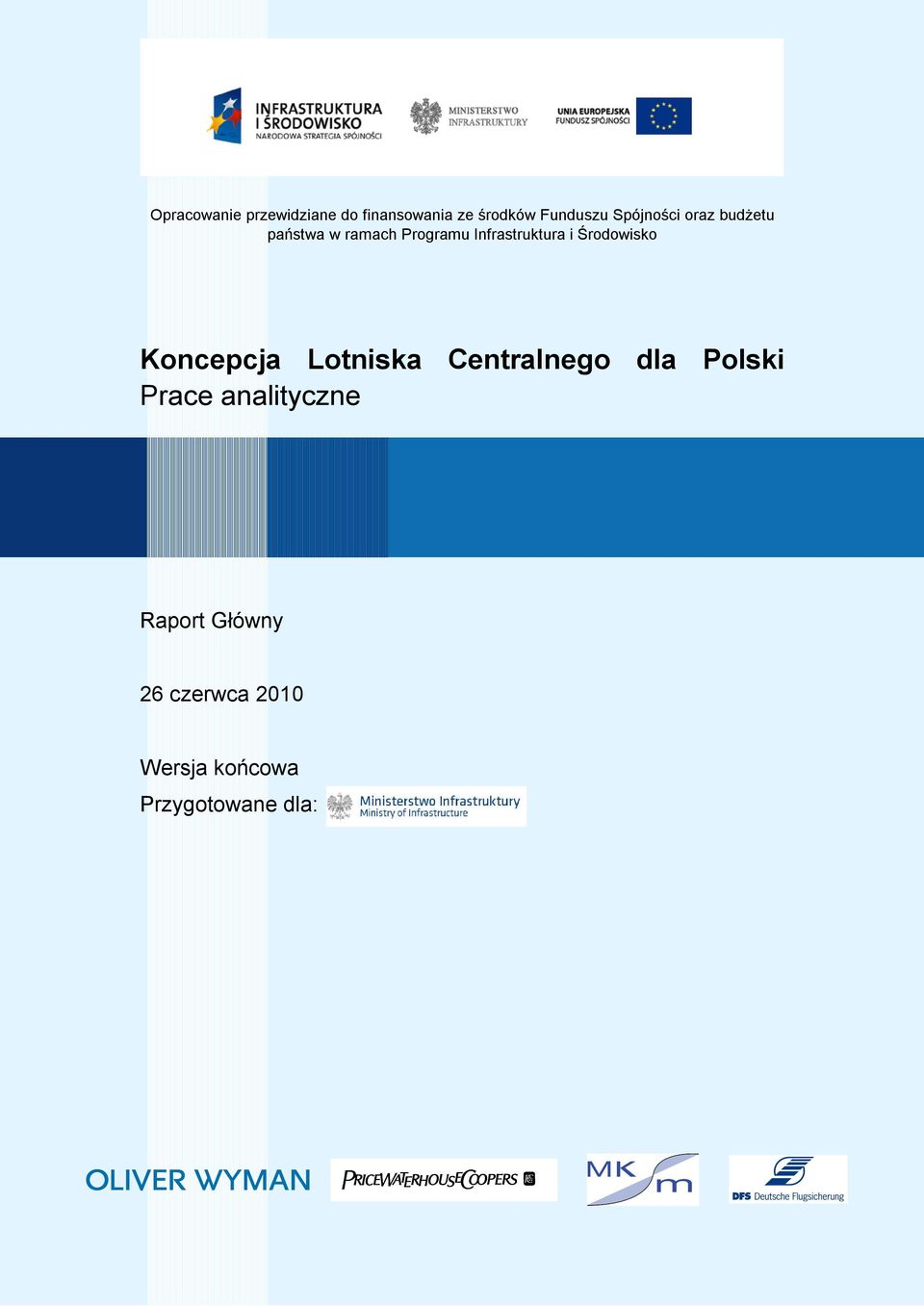 i Środowisko Koncepcja Lotniska Centralnego dla Polski Prace