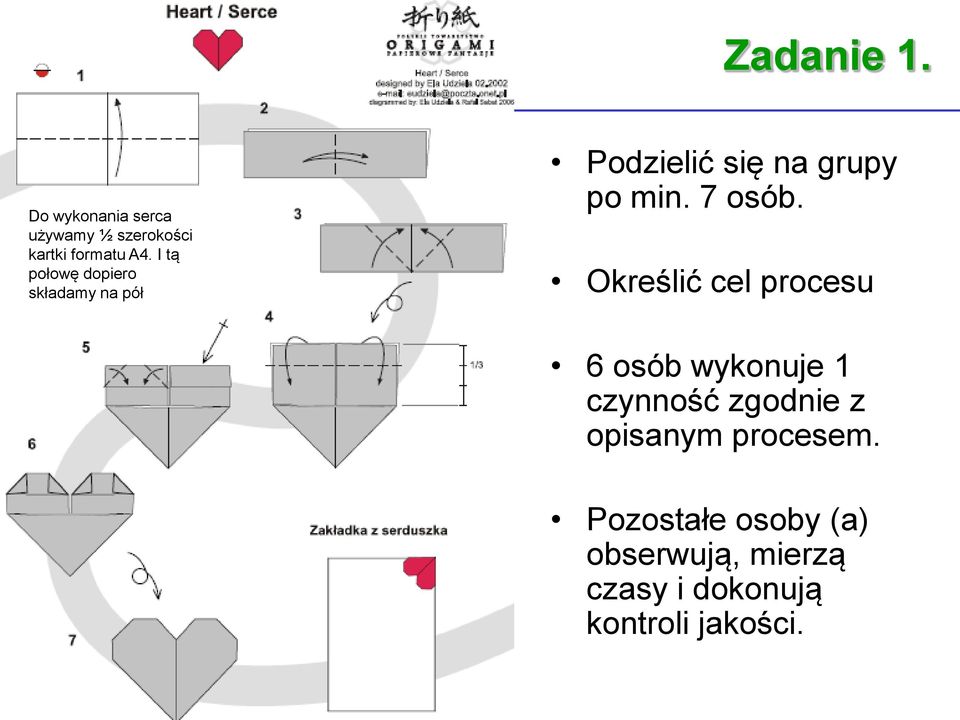 Określić cel procesu 6 osób wykonuje 1 czynność zgodnie z opisanym