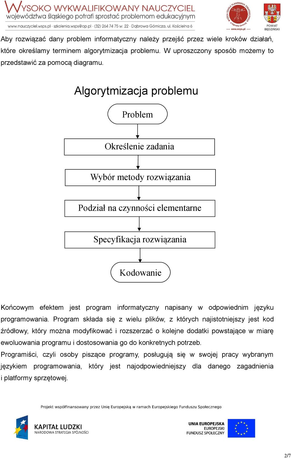 odpowiednim języku programowania.