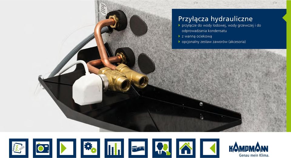 odprowadzania kondensatu z wanną