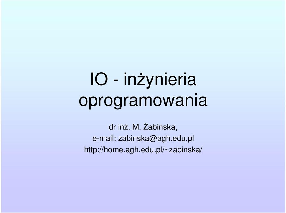 Żabińska, e-mail: