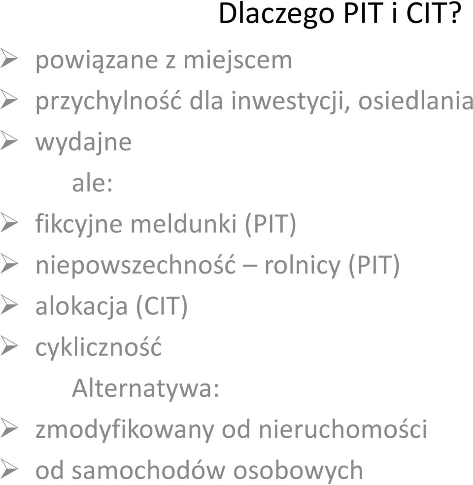 wydajne ale: fikcyjne meldunki (PIT) niepowszechność rolnicy