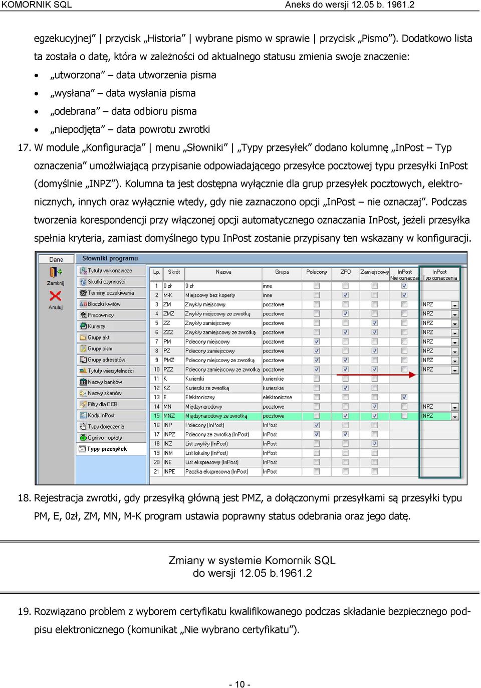 data powrotu zwrotki 17.