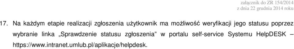 Sprawdzenie statusu zgłoszenia w portalu self-service