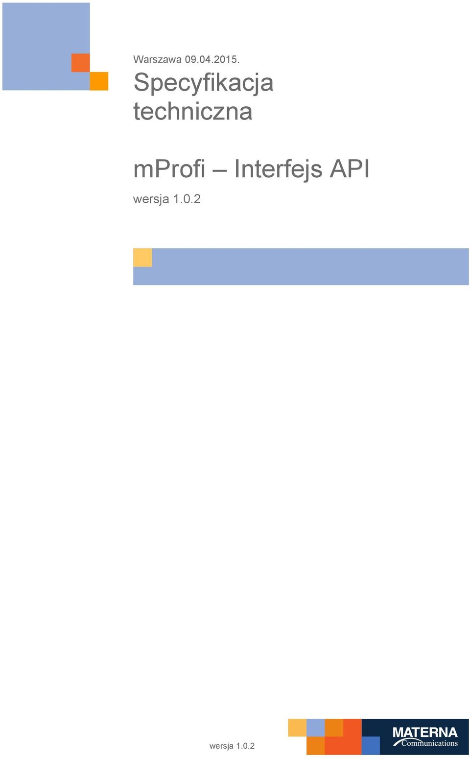Interfejs API wersja 1.0.