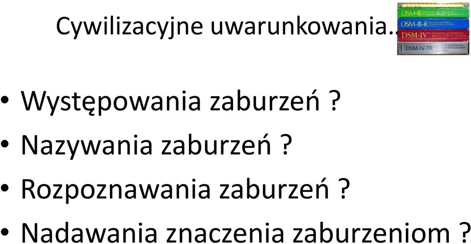 Nazywania zaburzeń?
