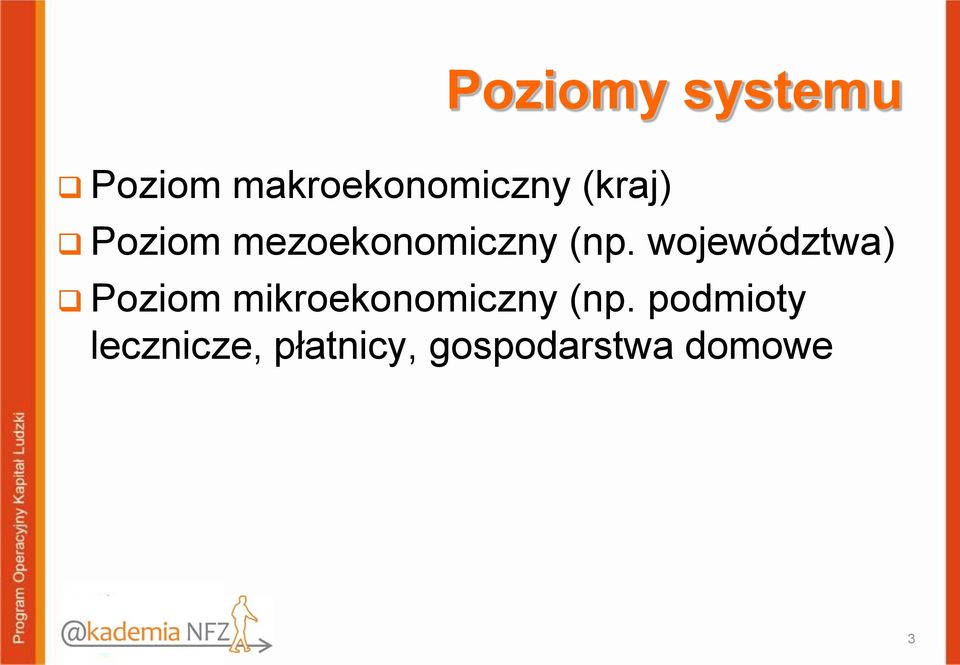województwa) Poziom mikroekonomiczny (np.