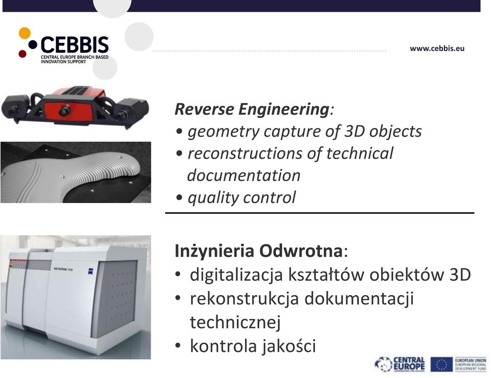 control Inżynieria Odwrotna: digitalizacja kształtów