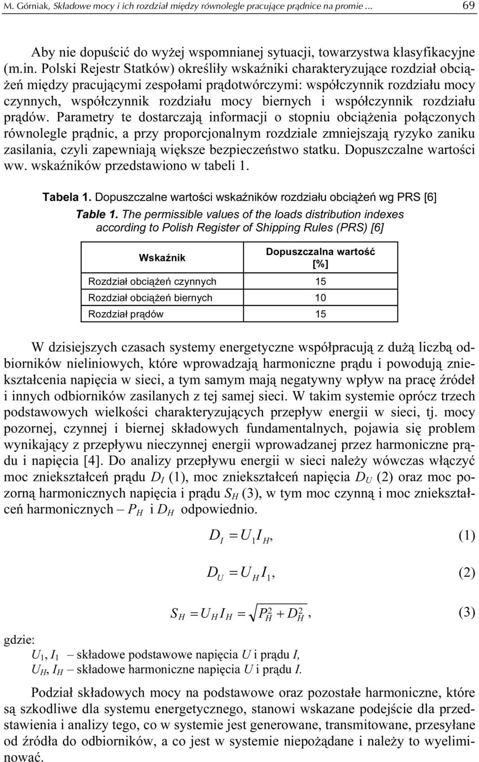 i współczynnik rozdziału prądów.