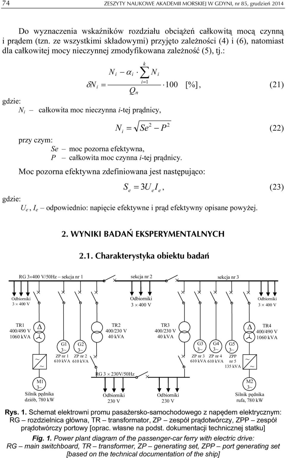 : N i α i N i i= δ N i = 00, () Qn N i całkowita moc nieczynna i-tej prądnicy, Se moc pozorna efektywna, P całkowita moc czynna i-tej prądnicy.