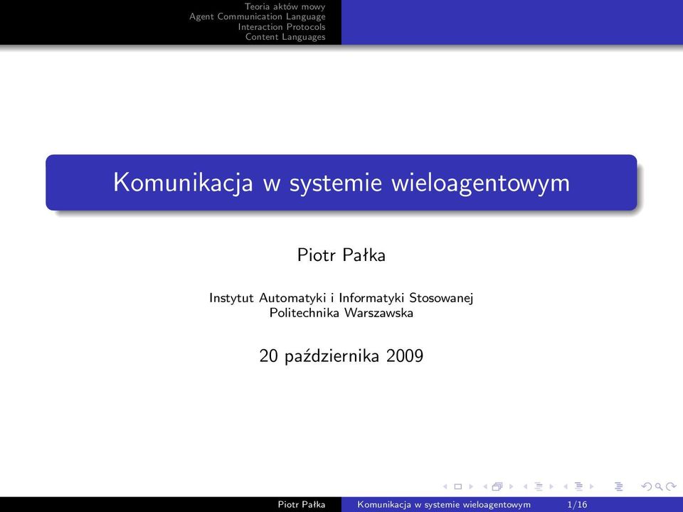 Stosowanej Politechnika Warszawska 20