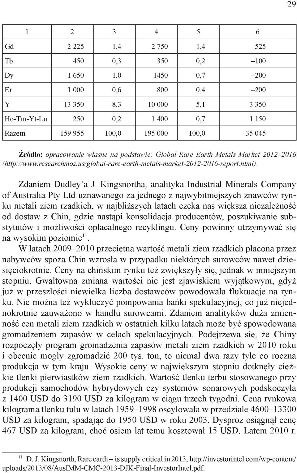 Zdaniem Dudley a J.