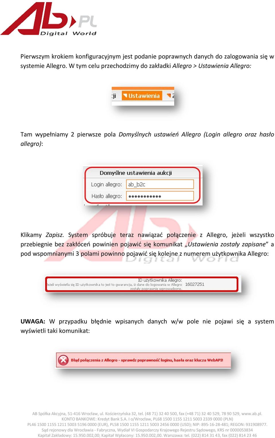 allegro): Klikamy Zapisz.