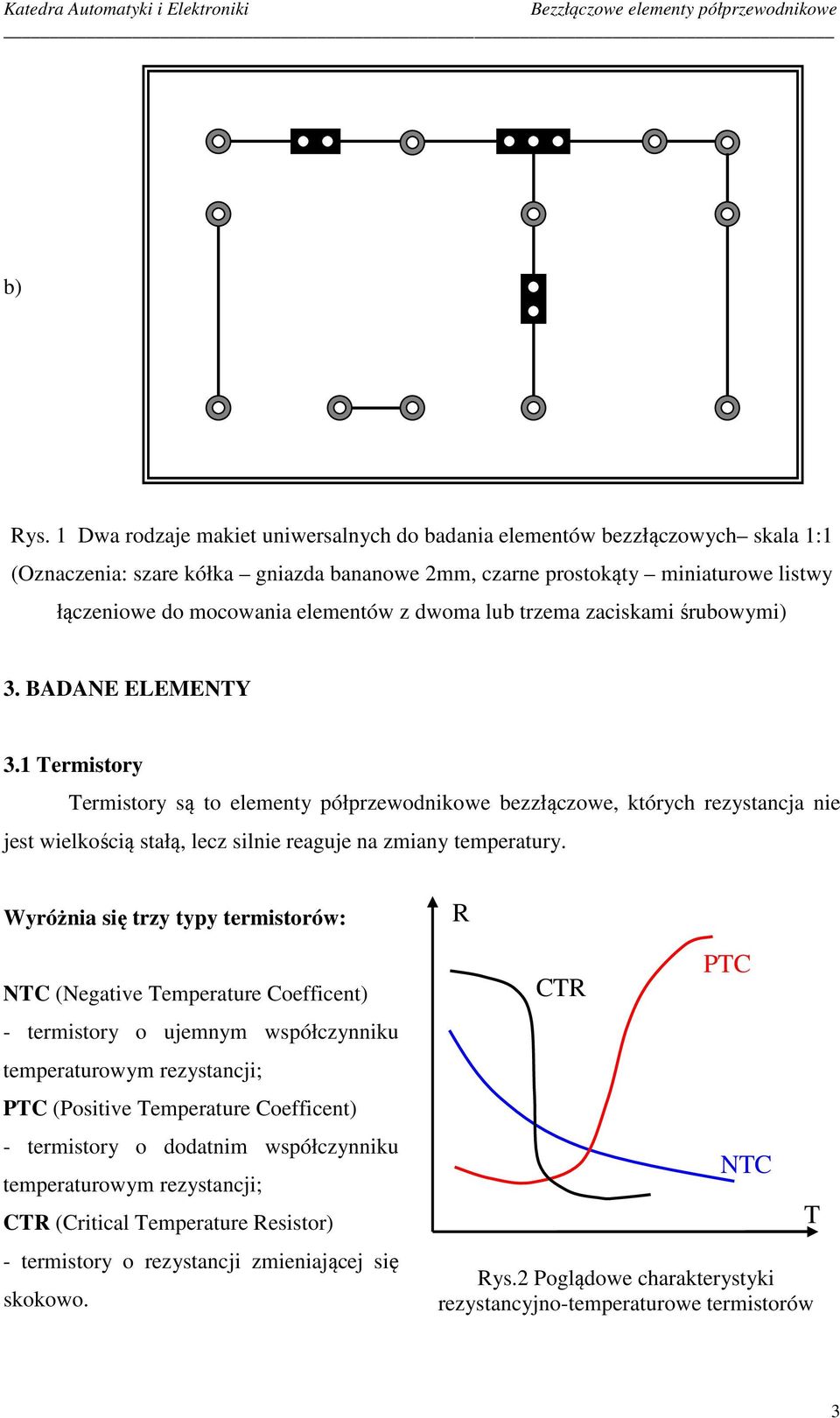 dwoma lub trzema zaciskami śrubowymi) 3. BADANE ELEMENY 3.