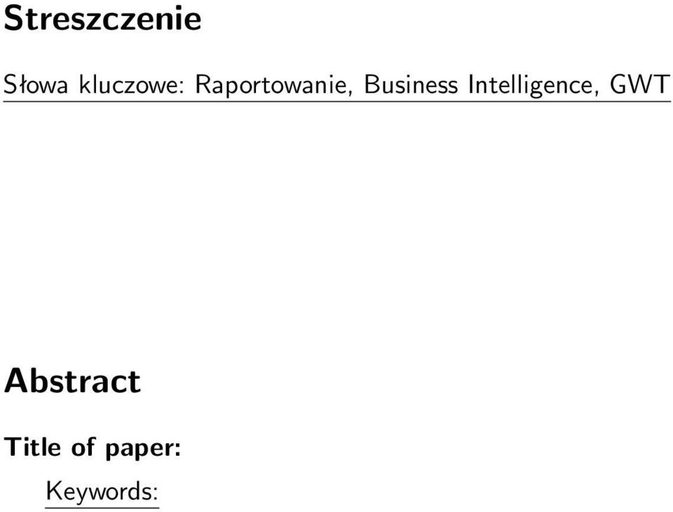 Business Intelligence,